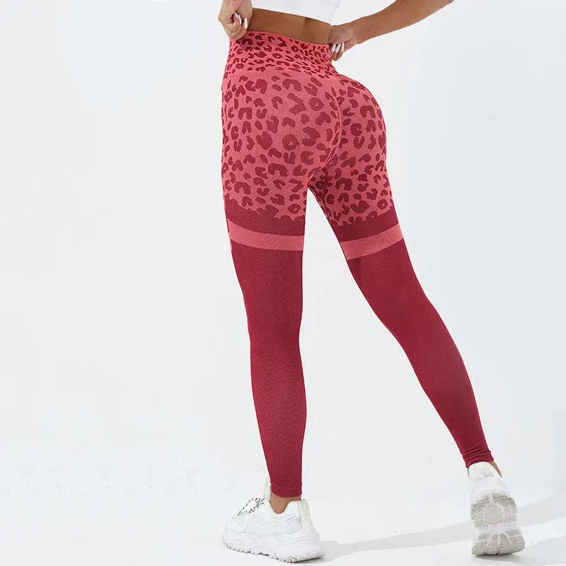 Leopard Seamless Yoga Butt Lifting Legging