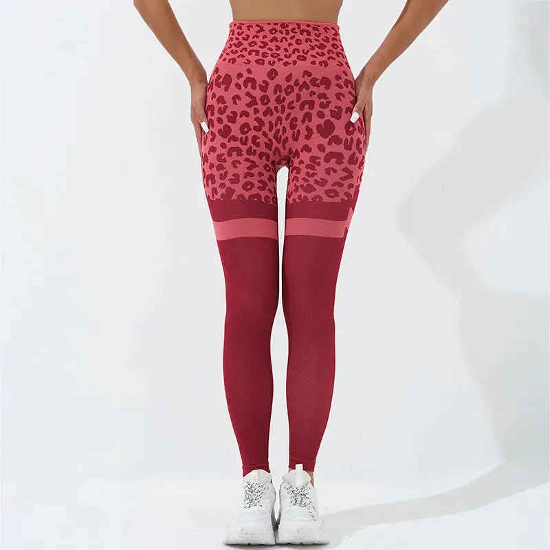 Leopard Seamless Yoga Butt Lifting Legging