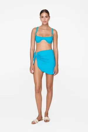 Logan Mini Skirt - Aquamarine Croc