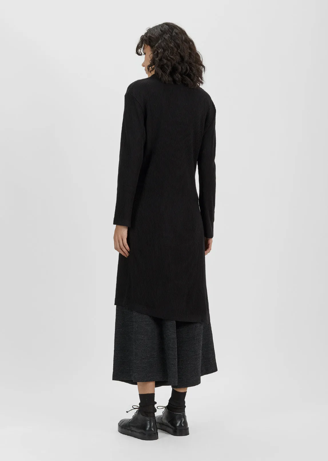 Long Asymmetric Turtleneck Sweater