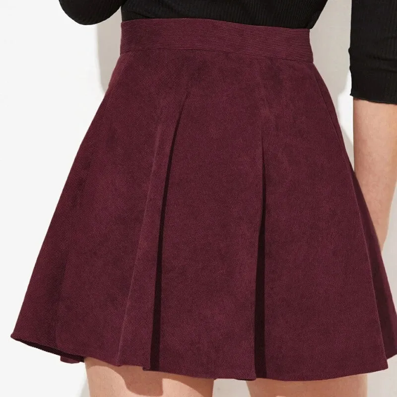 Marilyn Corduroy Button Front Skirt