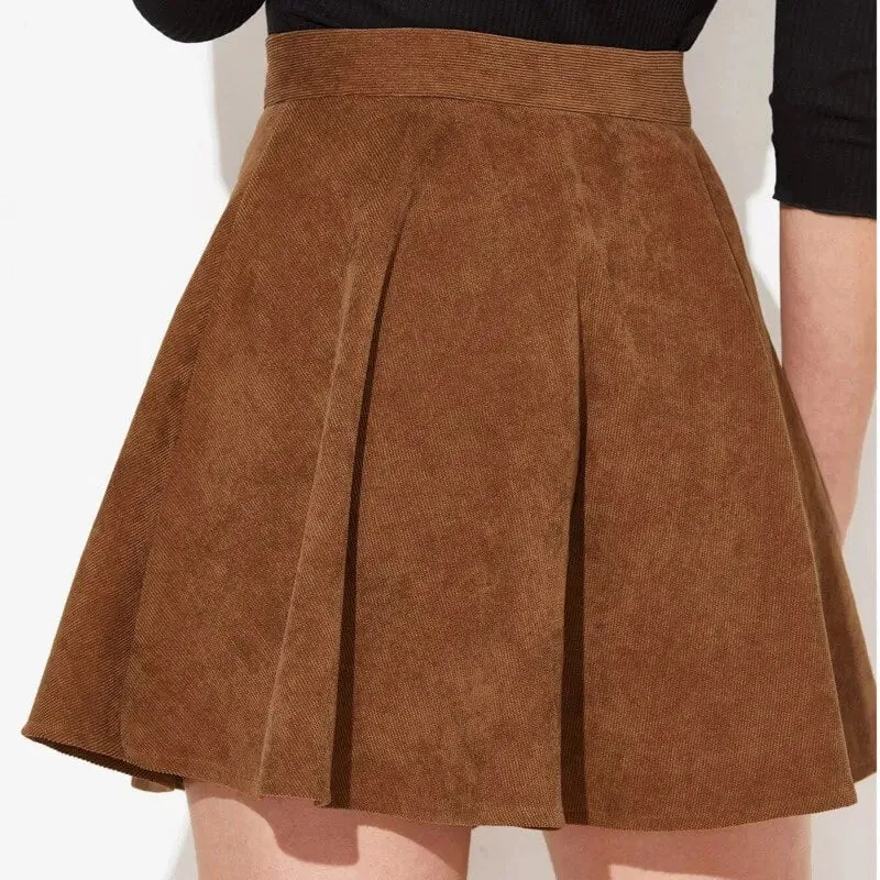 Marilyn Corduroy Button Front Skirt