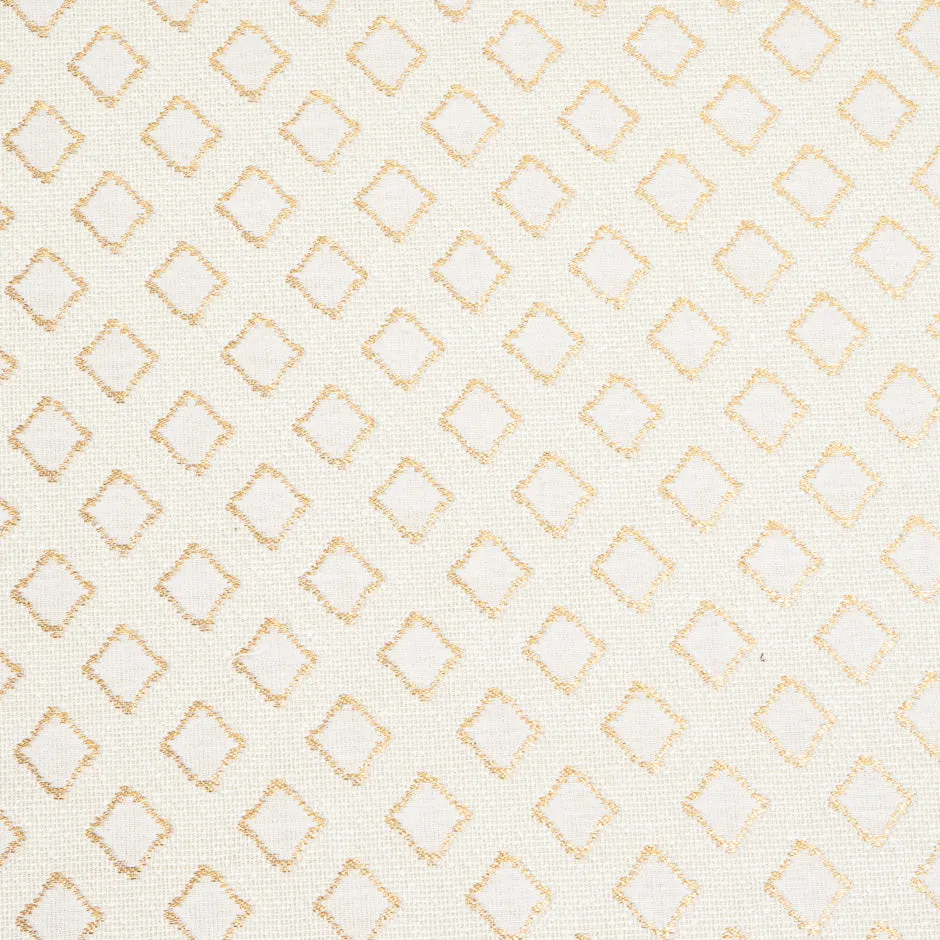 Metallic Gold Diamond Cotton & Linen Blend