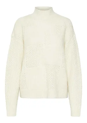 Moon Highneck Jumper in Cream