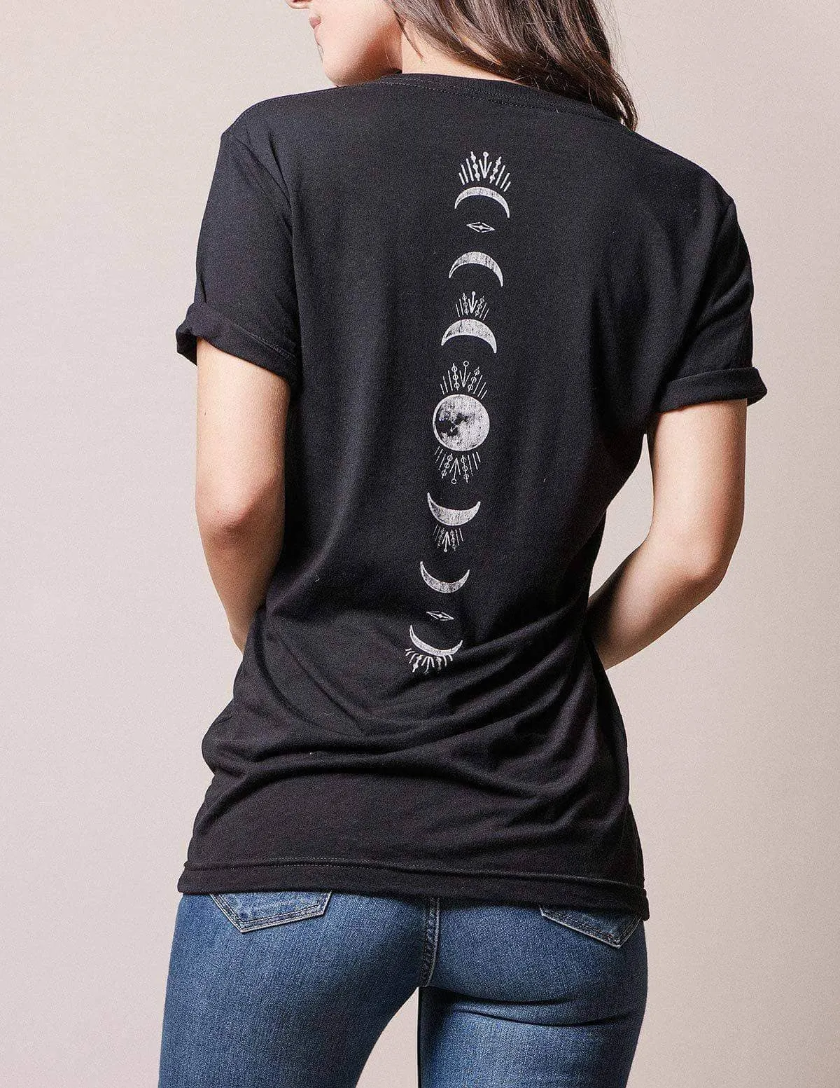 Moon Phase Unisex Tri-Blend V-Neck Tee