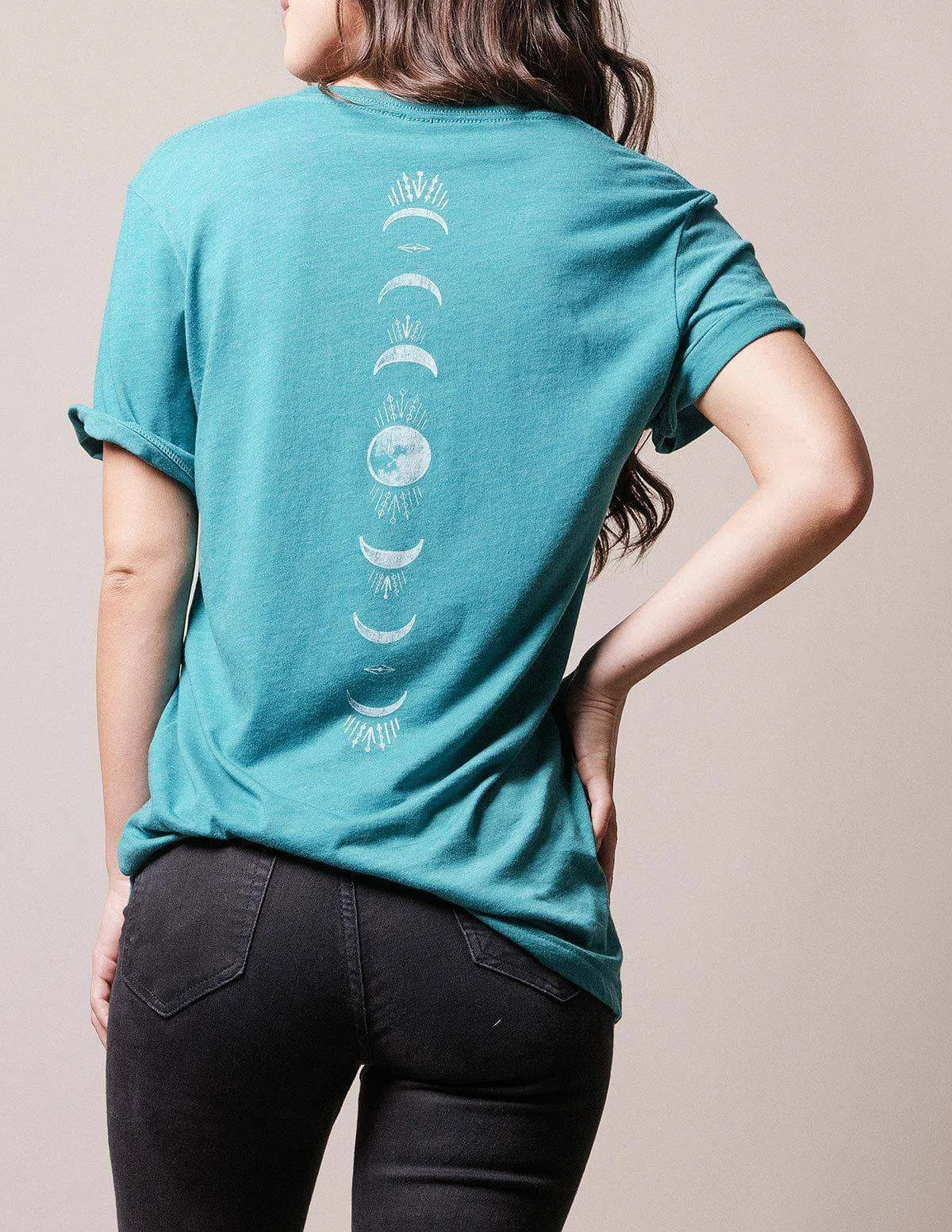 Moon Phase Unisex Tri-Blend V-Neck Tee