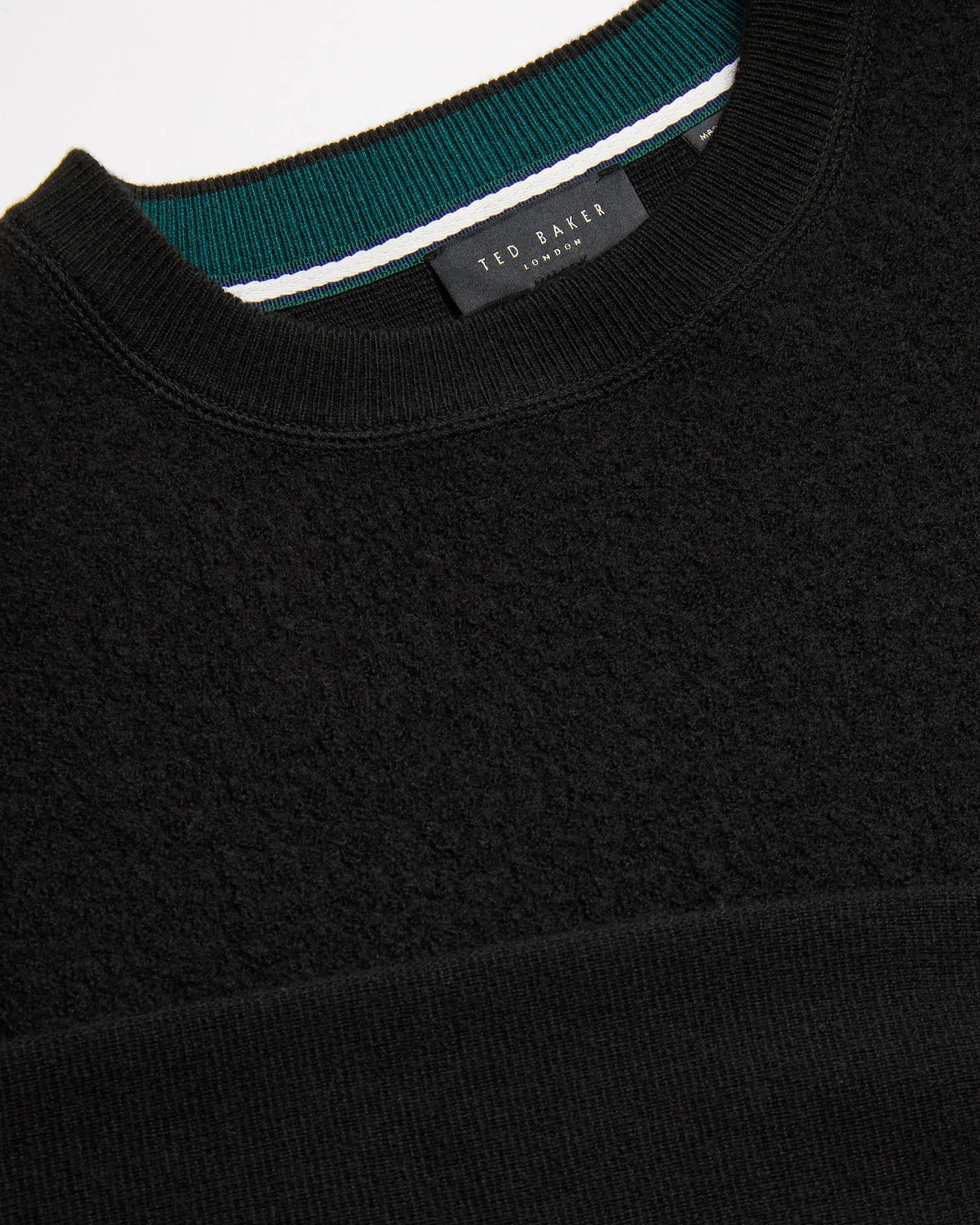 Olmste Ls Boucle Wool Stitch Crew Neck Black