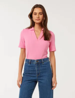 Pamela Polo V-Neck Top