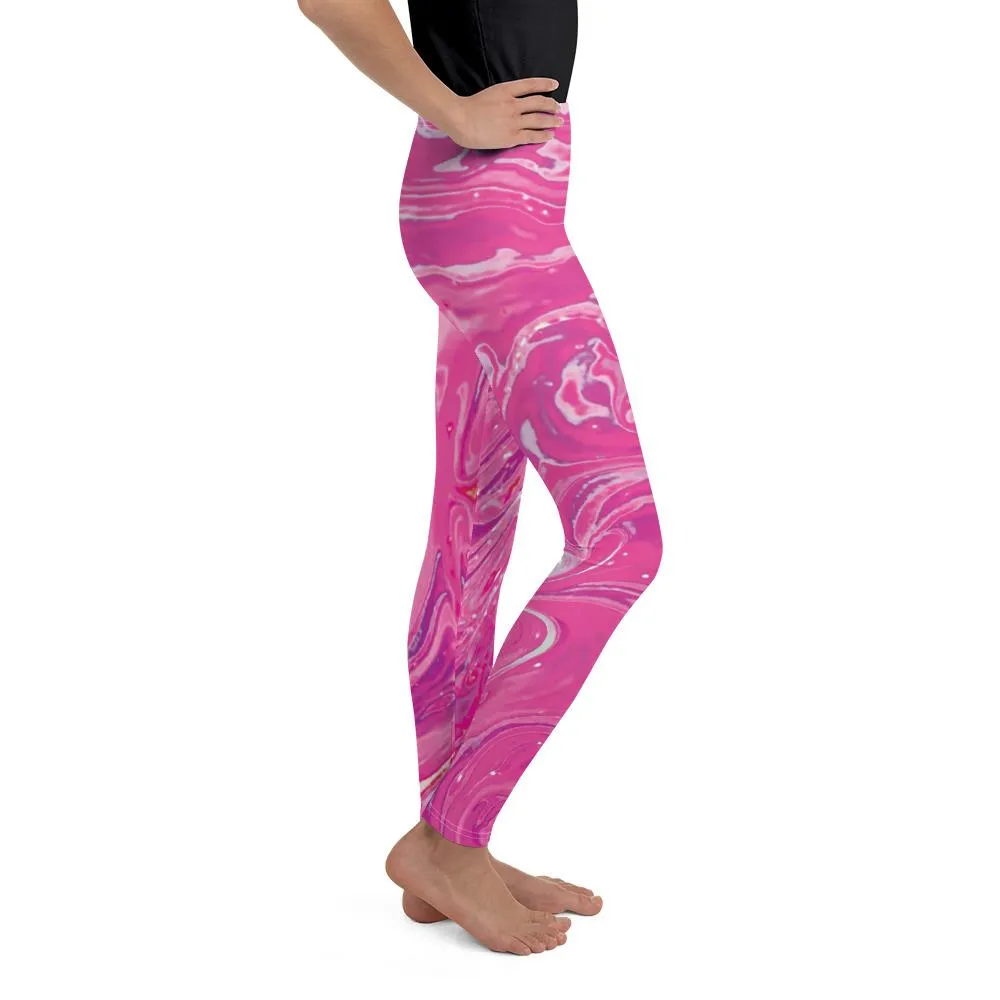 Pink Swirl Youth Leggings