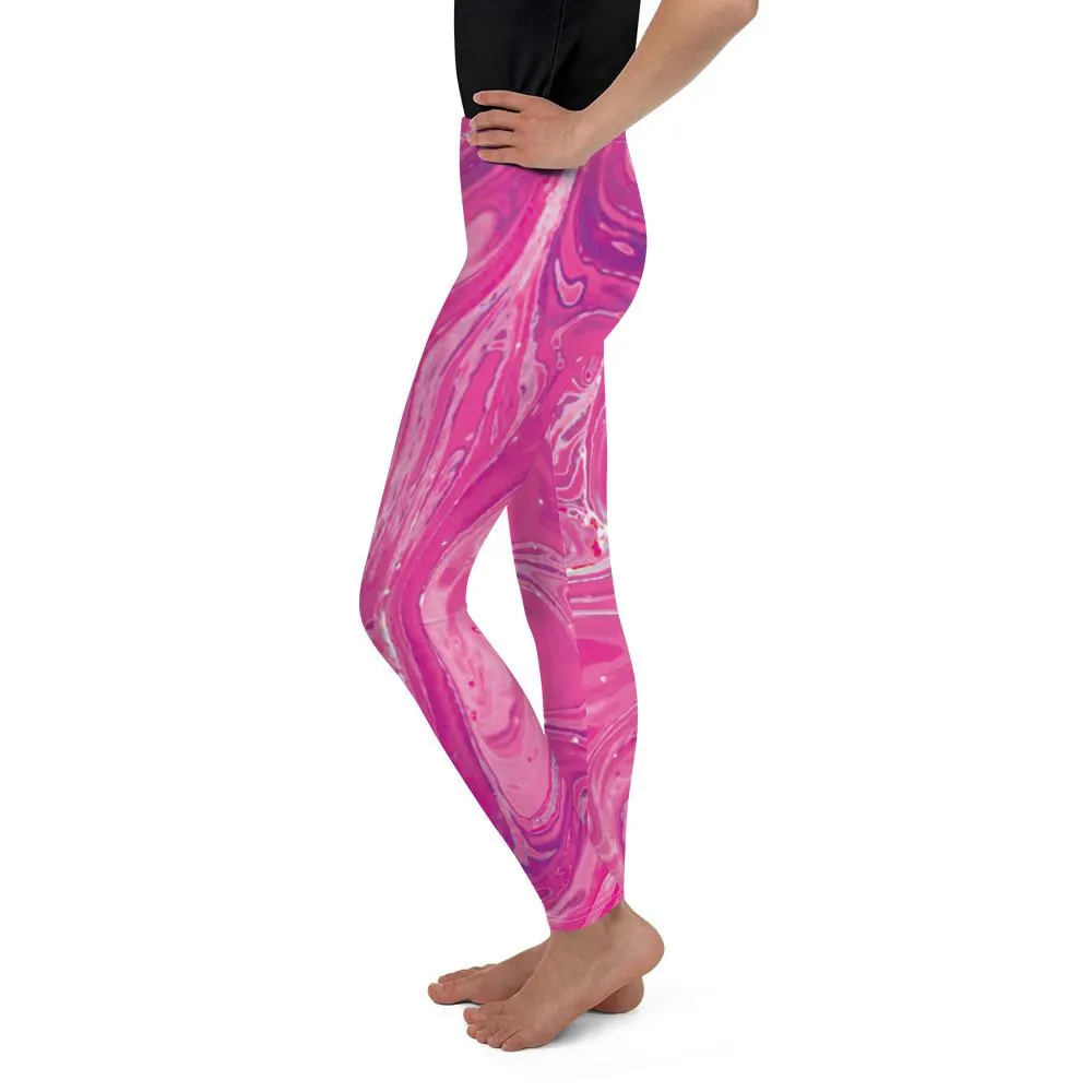 Pink Swirl Youth Leggings