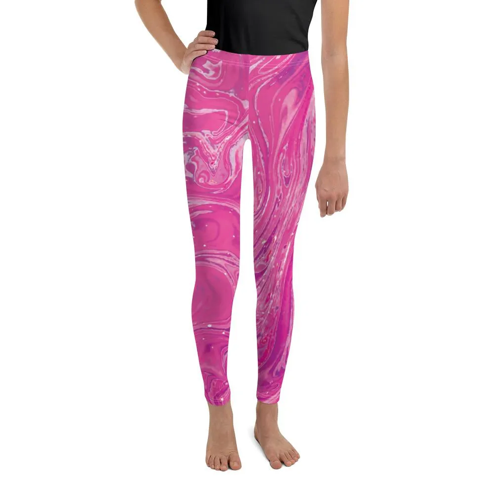 Pink Swirl Youth Leggings