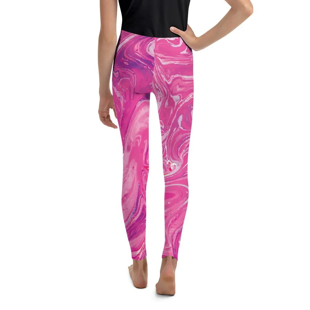 Pink Swirl Youth Leggings