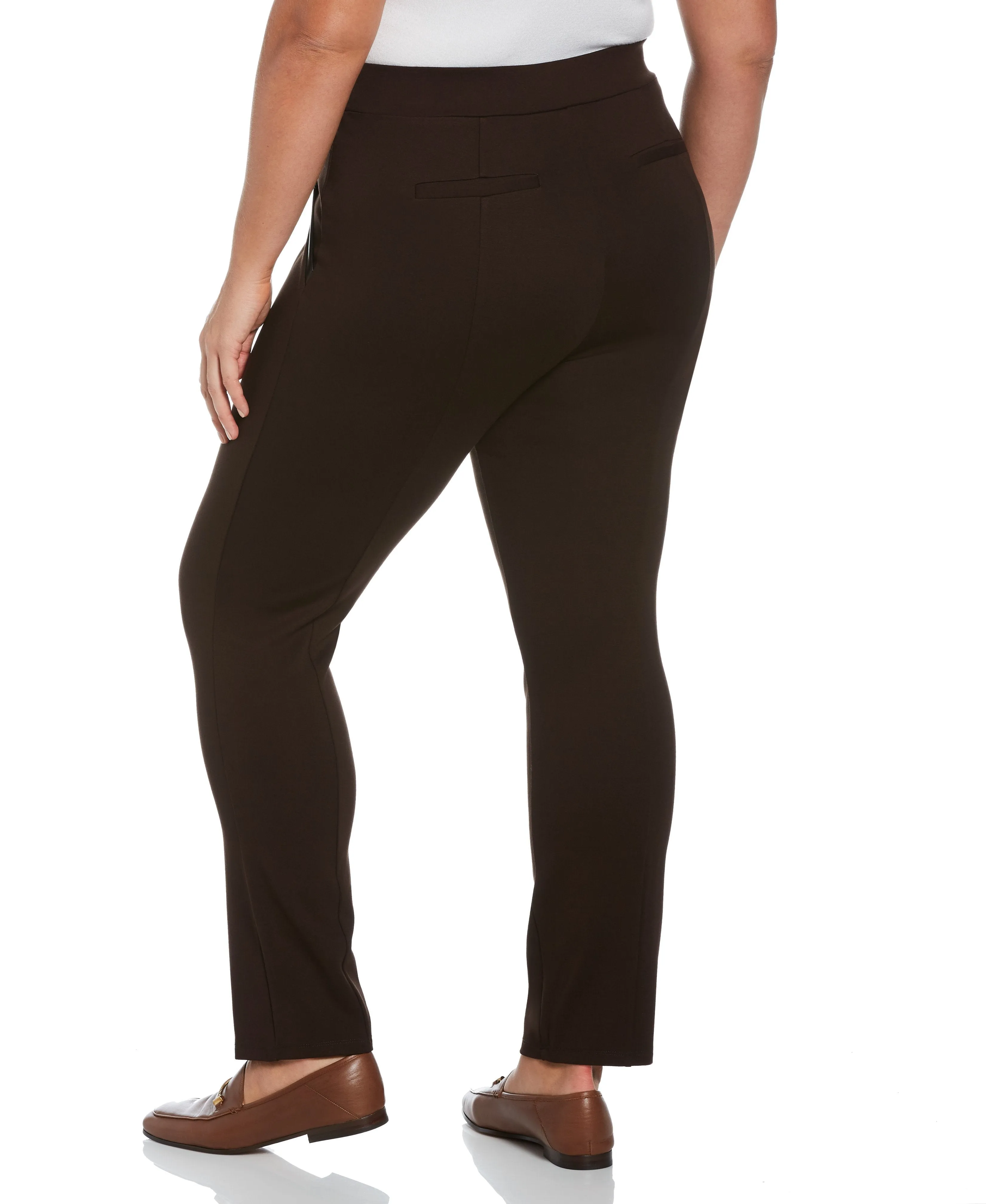 Plus Size Ponte Knit Slim Leg Pant - Comfort Fit