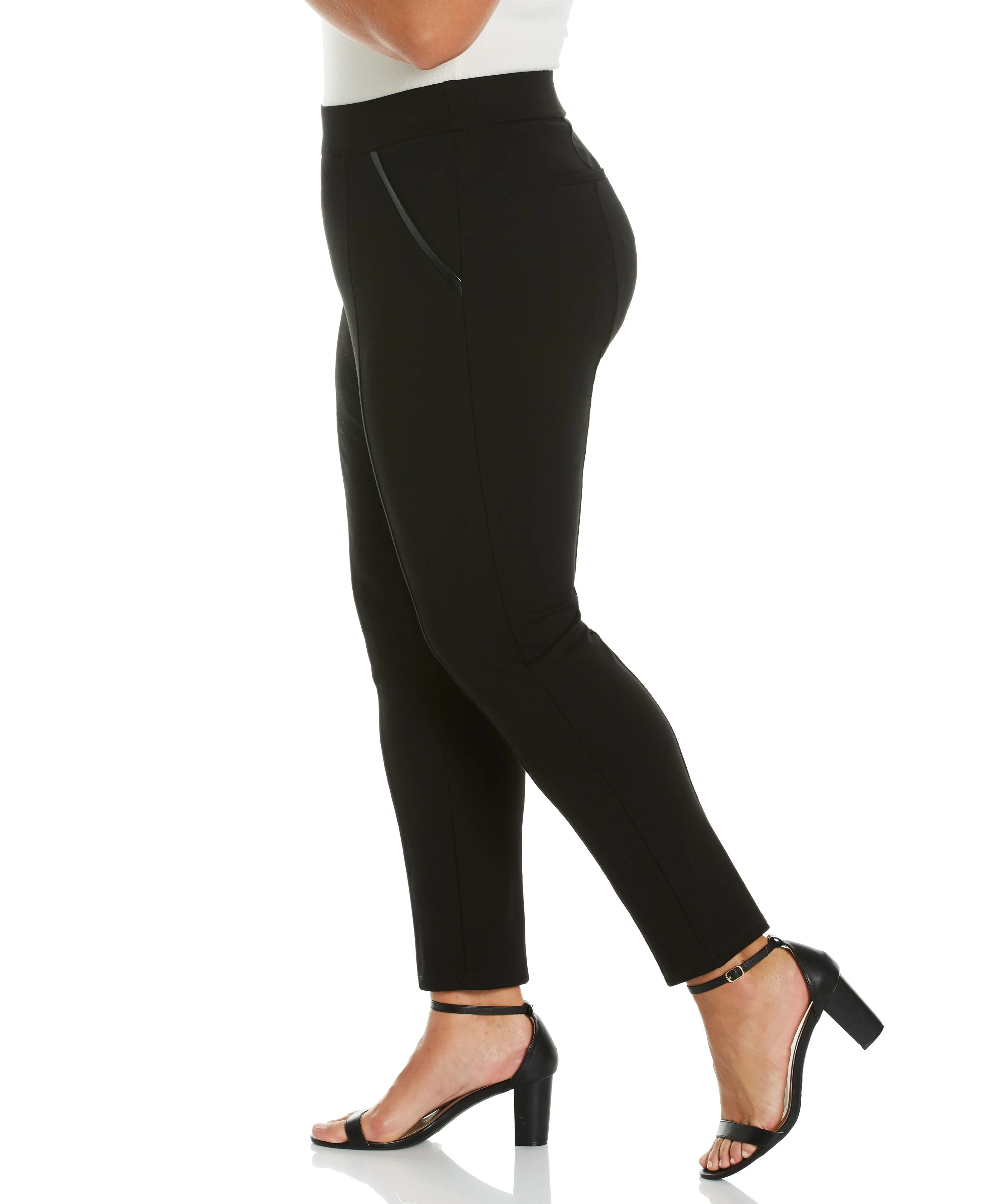 Plus Size Ponte Knit Slim Leg Pant - Comfort Fit