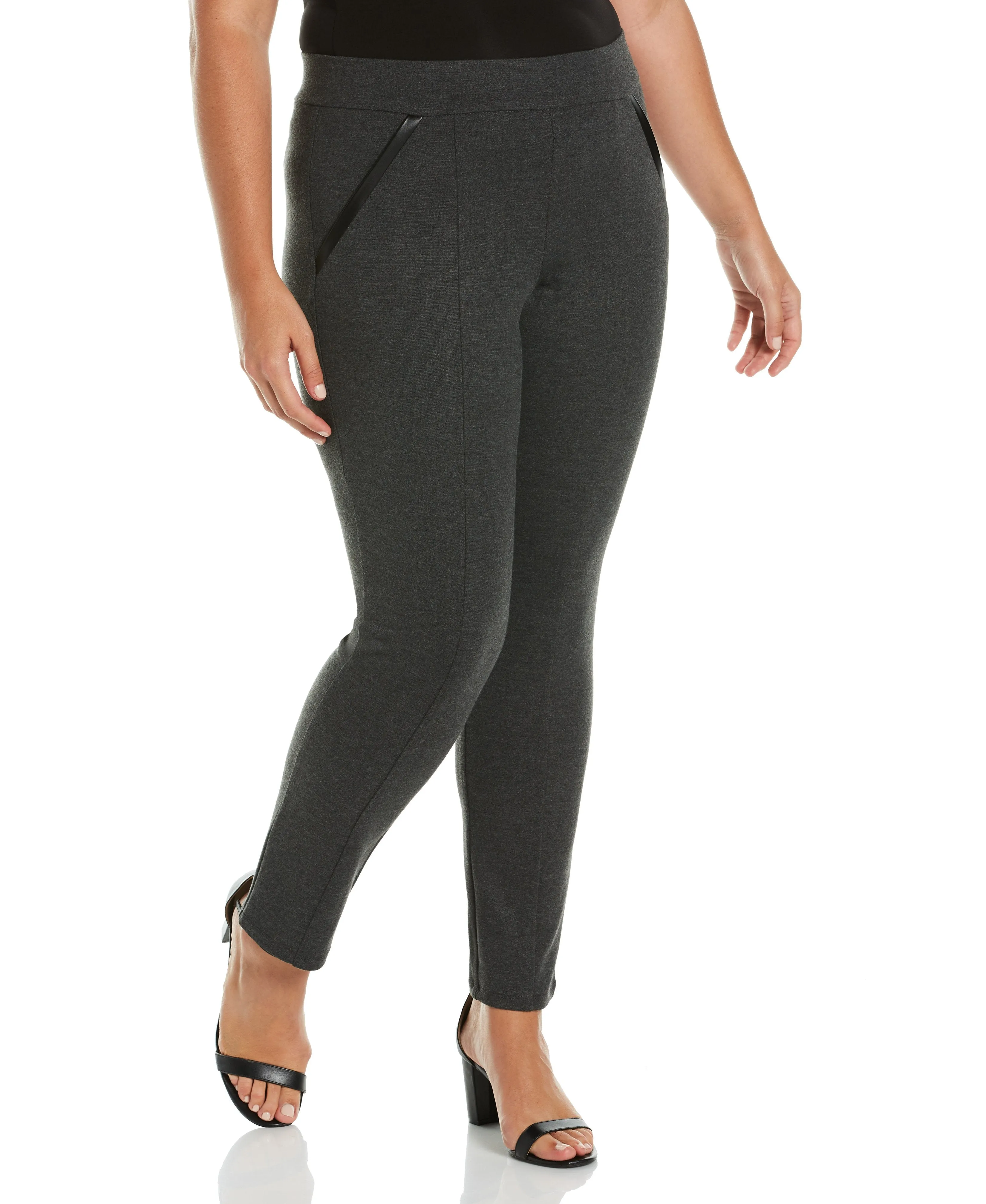 Plus Size Ponte Knit Slim Leg Pant - Comfort Fit