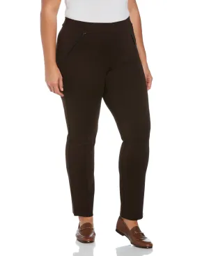 Plus Size Ponte Knit Slim Leg Pant - Comfort Fit