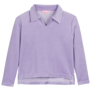 Polo Pullover - Lilac Velour