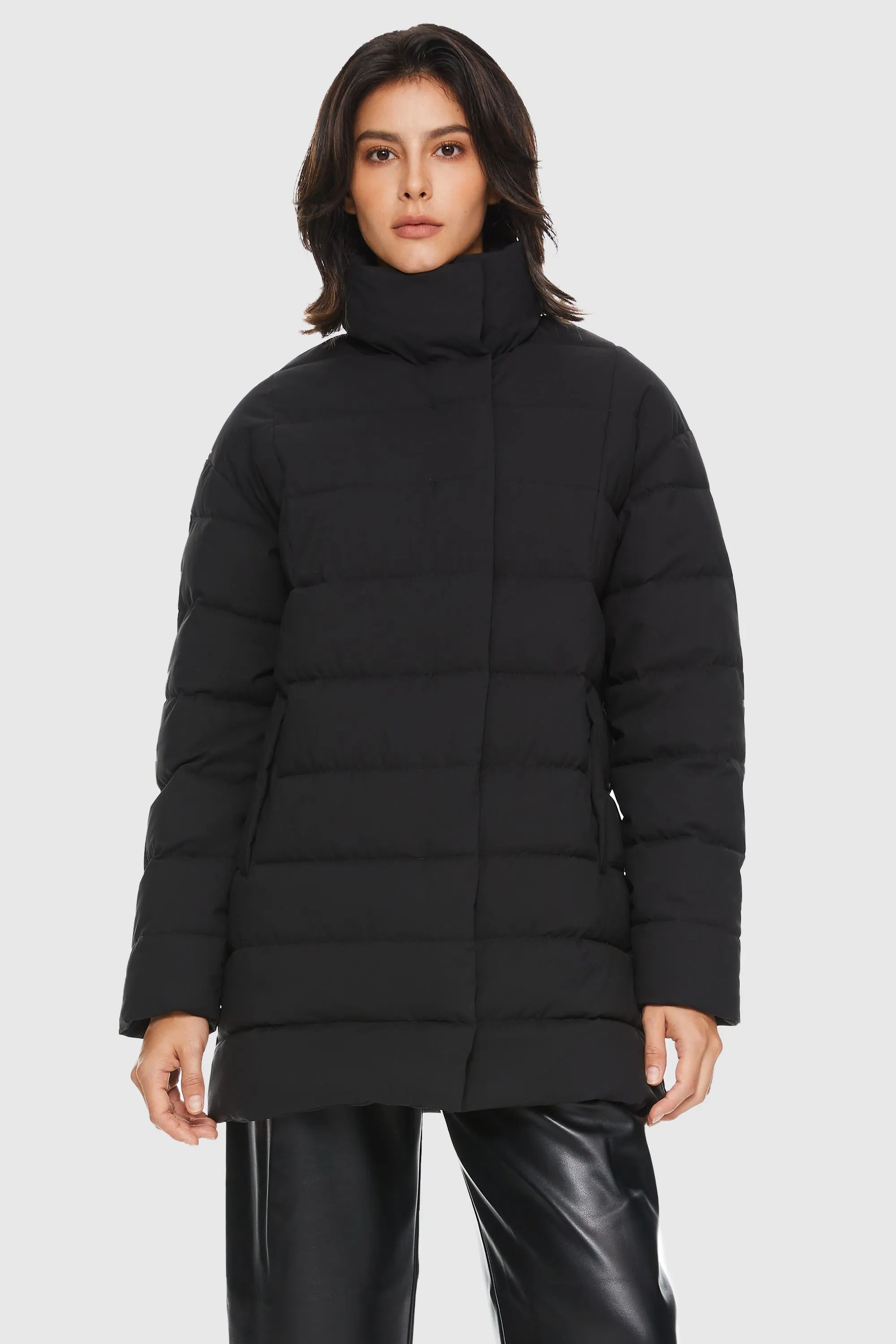 Quilted Mid-Length Coat