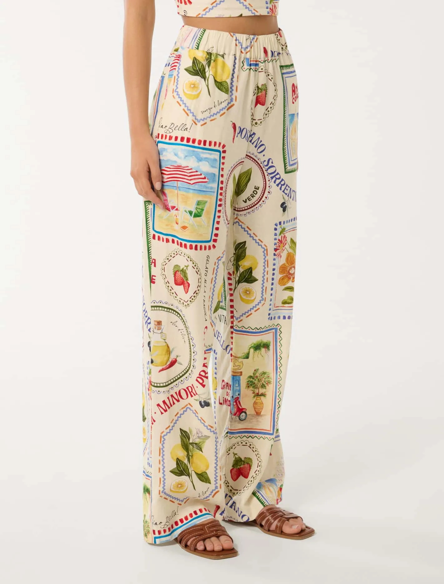 Saige Printed Wide Leg Pants