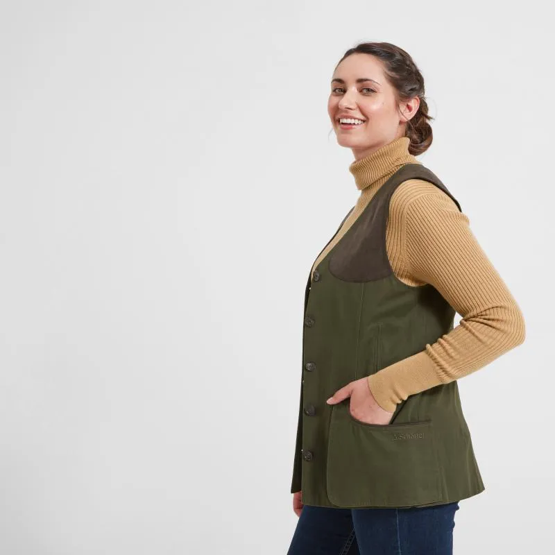 Schoffel All Season Ladies Shooting Vest - Dark Olive