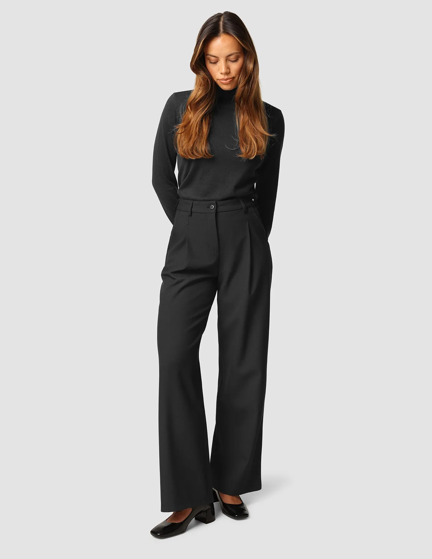 Serene Pants Wide Black