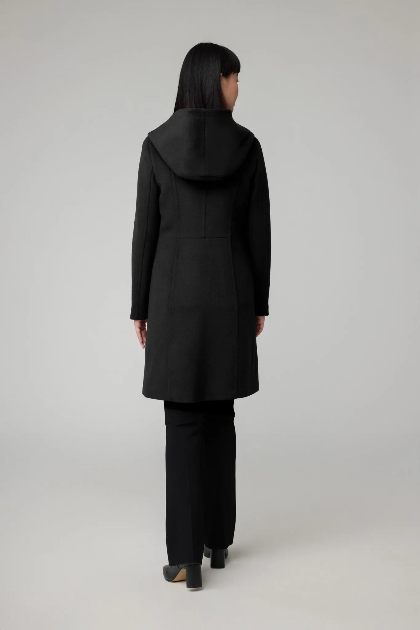 SOIA&KYO CARA - Slim-Fit Wool Coat With Hood