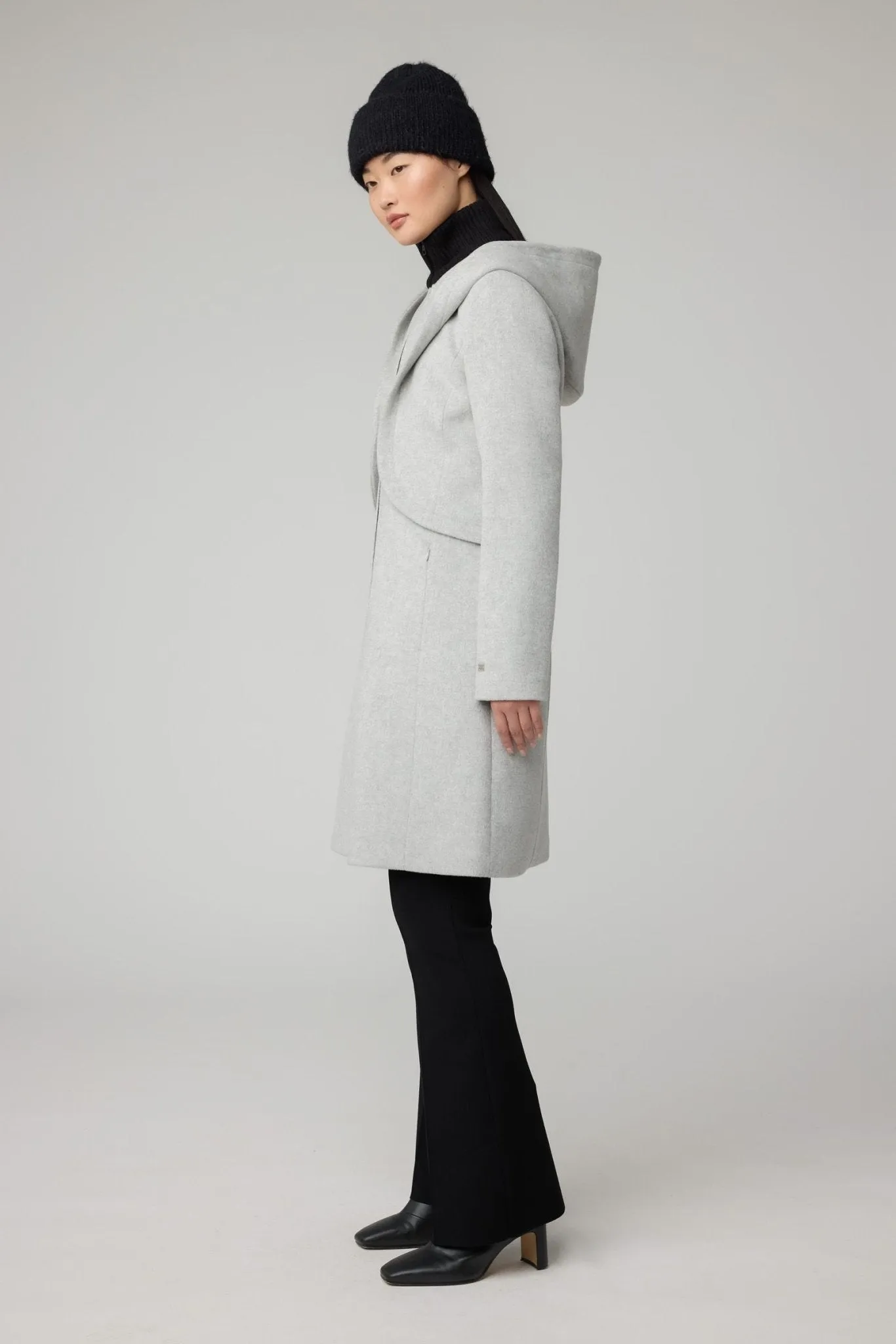 SOIA&KYO CARA - Slim-Fit Wool Coat With Hood