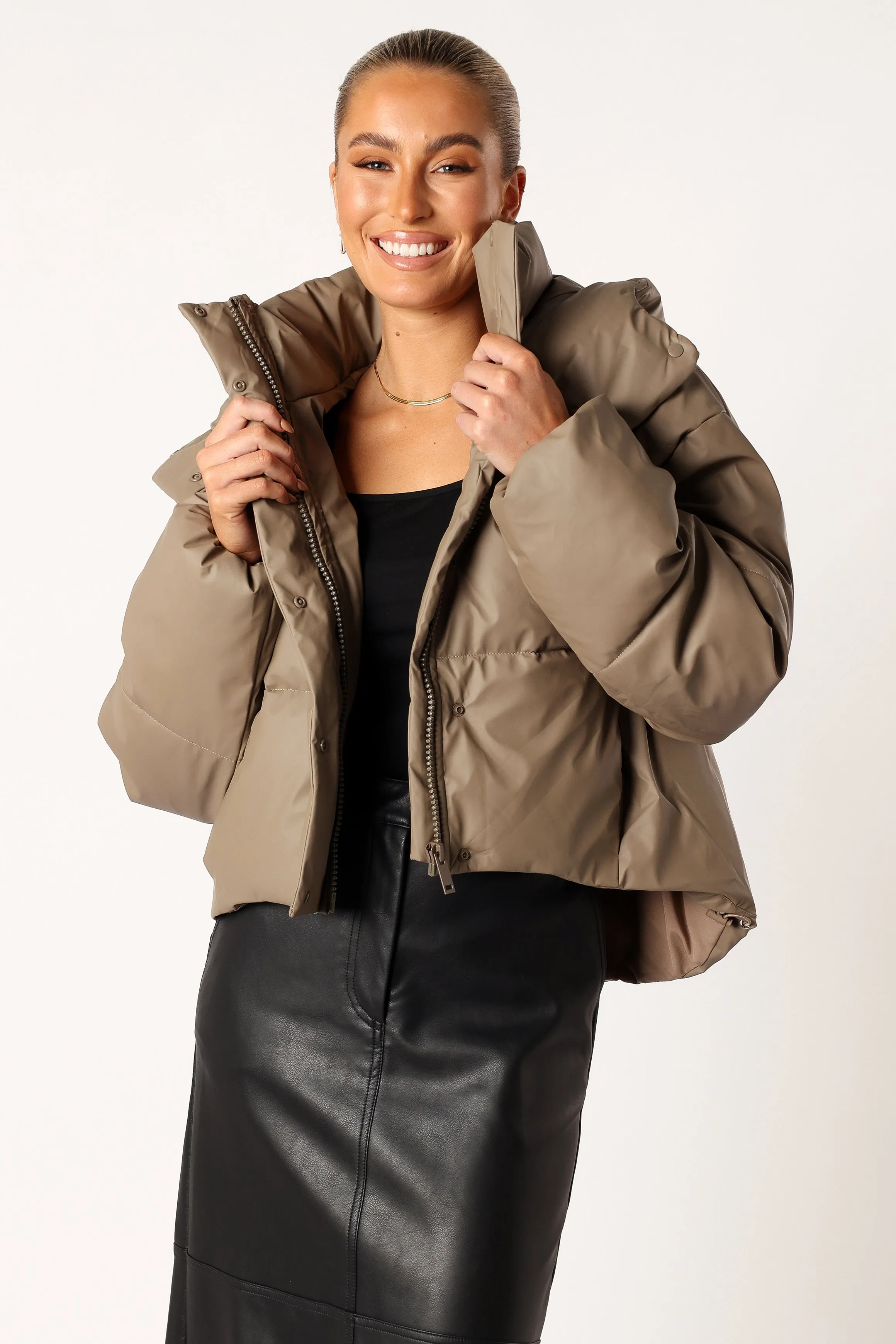 Tania Puffer Jacket - Mocha