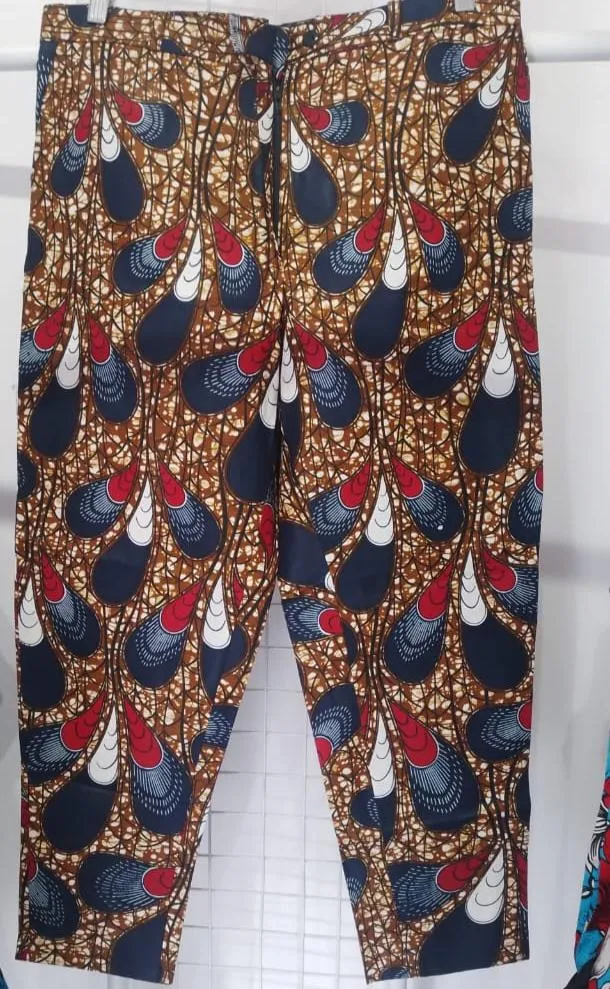 Tenge Pants - Blue Red / Multicolor