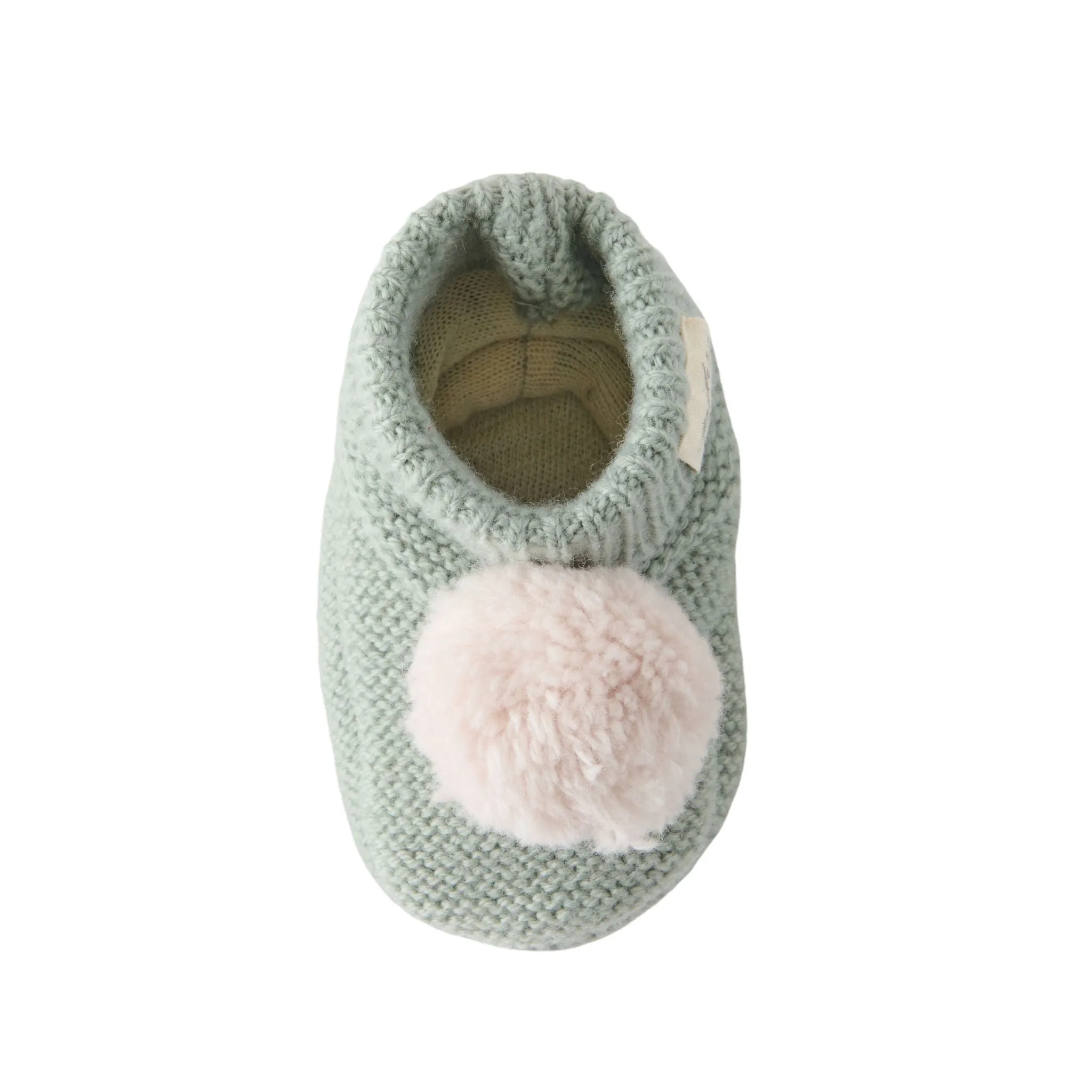 Wool Knit Pom Pom Bootie