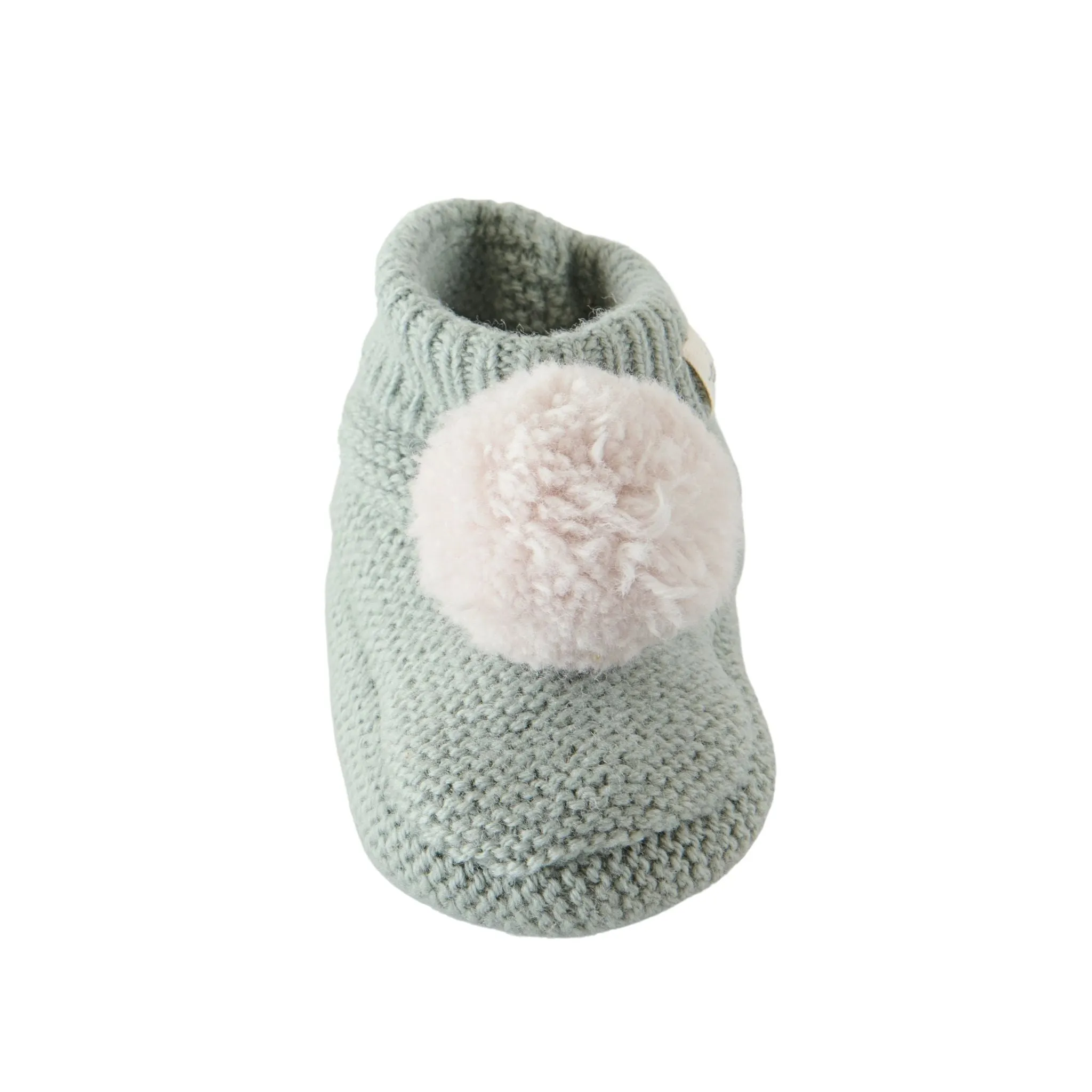 Wool Knit Pom Pom Bootie