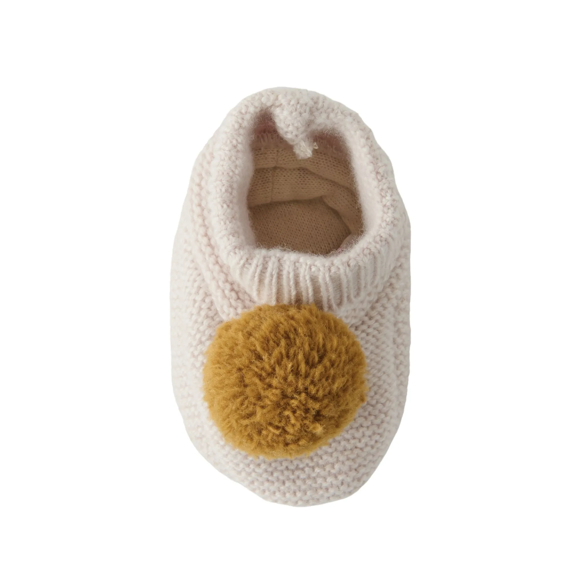 Wool Knit Pom Pom Bootie