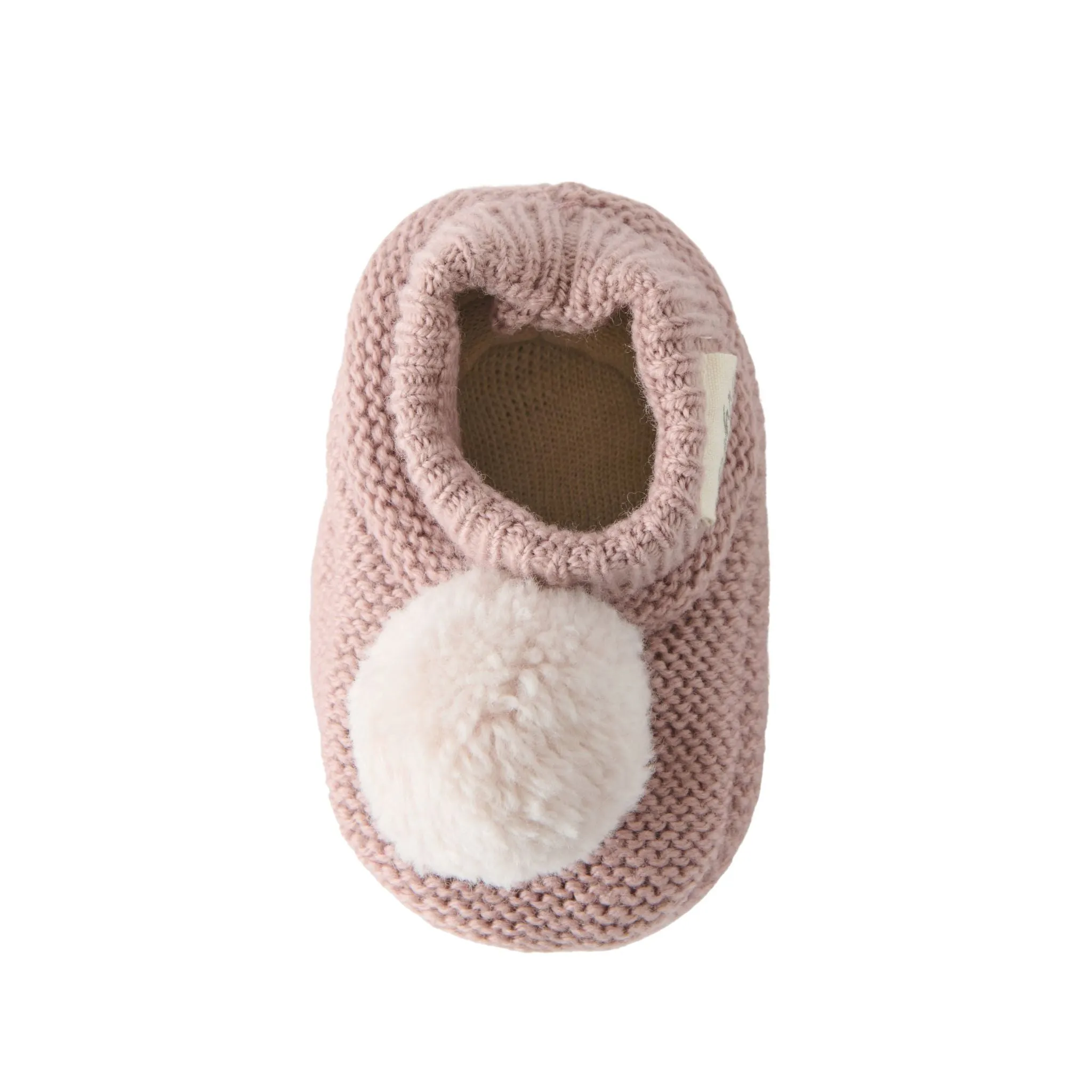 Wool Knit Pom Pom Bootie