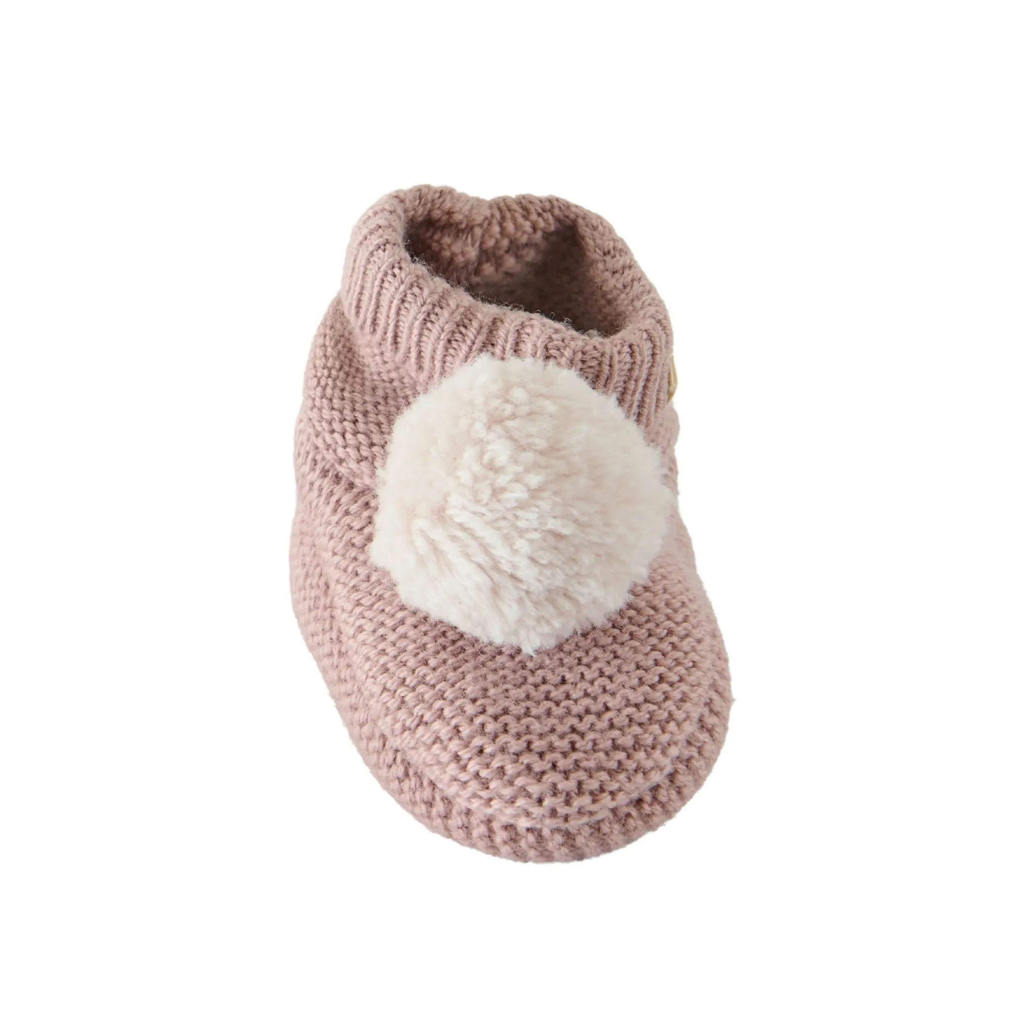 Wool Knit Pom Pom Bootie