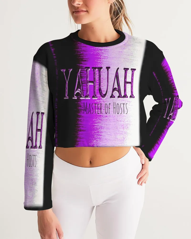 Yahuah-Master of Hosts 01-02 Designer Drop Shoulder Cropped Sweatshirt